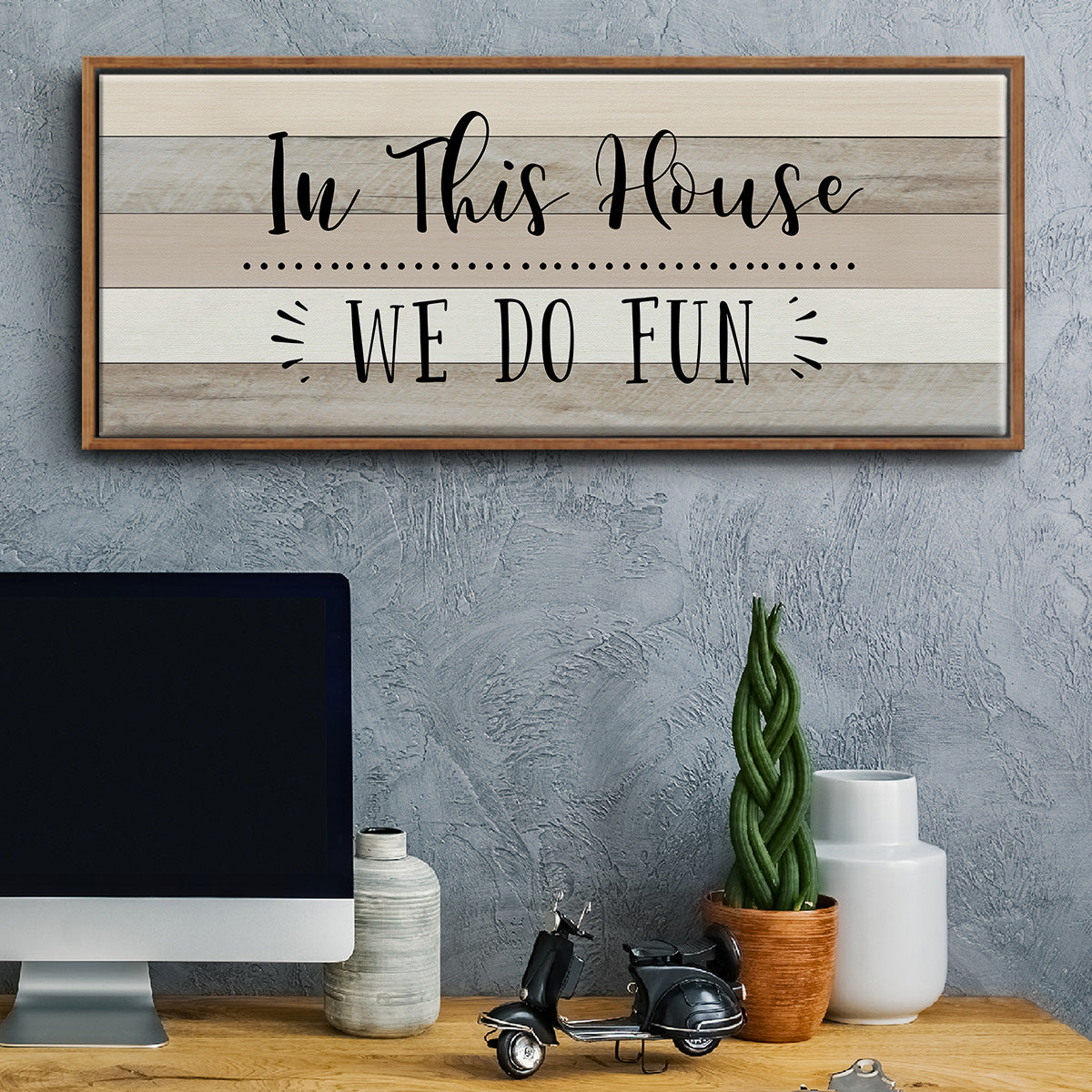 We Do Fun - Floater Framed Canvas Print