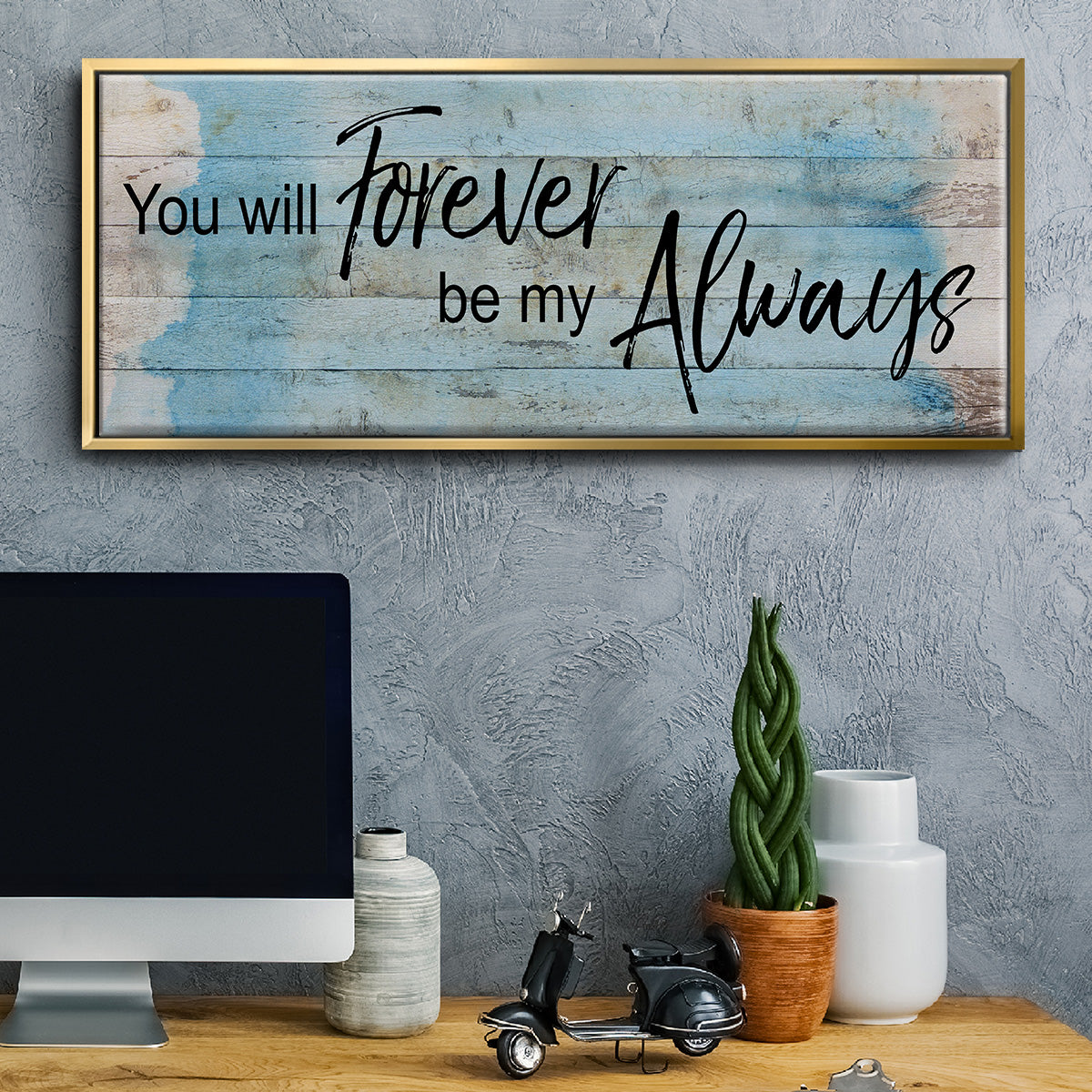 Forever Always - Floater Framed Canvas Print