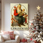 Tinsel-Gold Wreath Square - Canvas Art Print