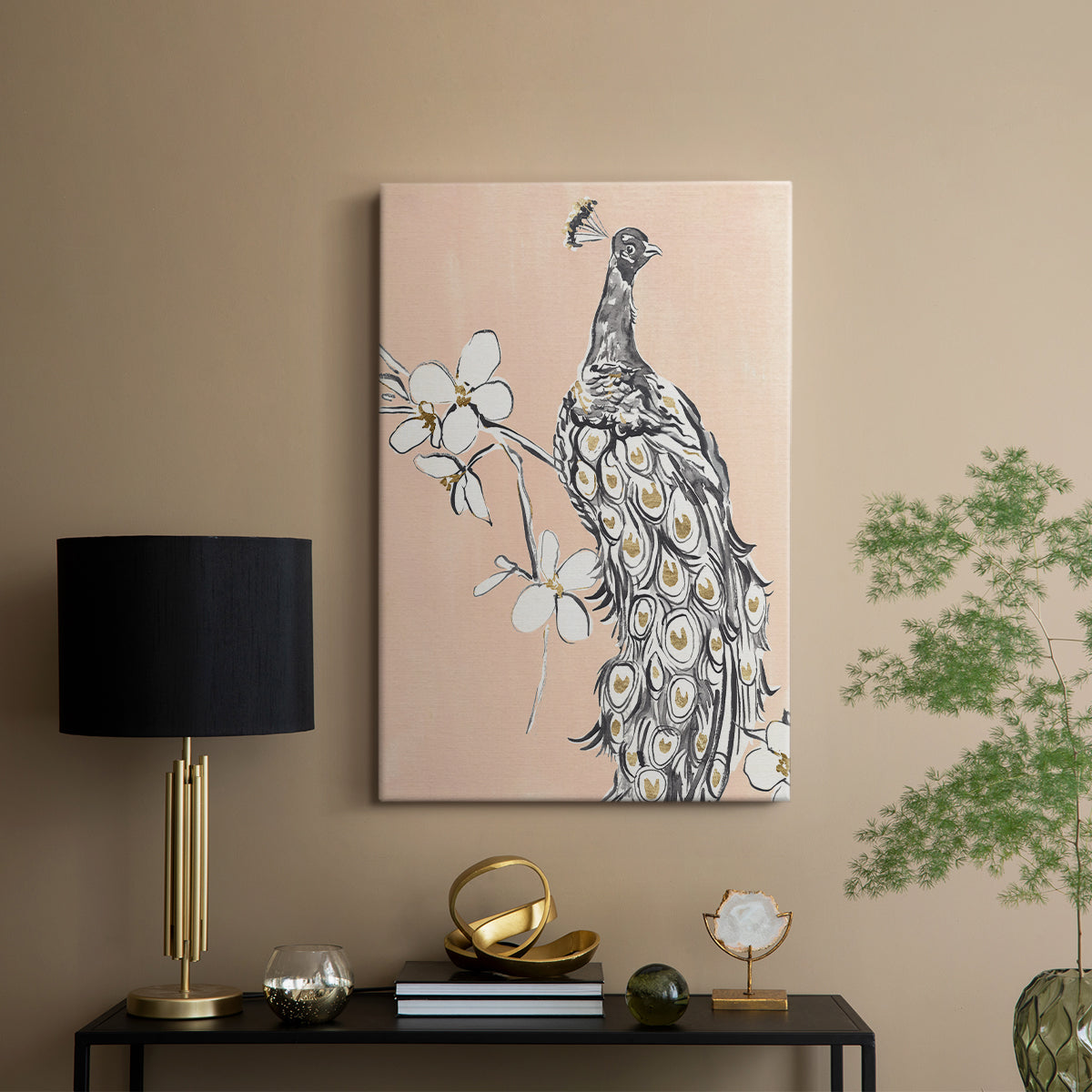 Peacock in Gold I -