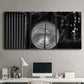 Three-panel canvas wall art featuring vintage car grille detail, displayed above a desk in a home office.