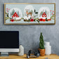 Snow Globe Village Collection D - Floater Framed Canvas Print