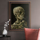 Head of a Skeleton with a Burning Cigarette - Ornate Framed Canvas Print