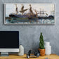 Ships in Harbor, 1873 - Floater Framed Canvas Print
