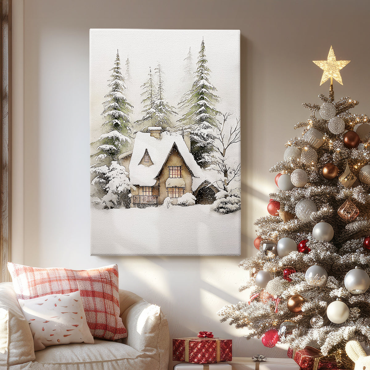 Silver Night Serenade - Canvas Art Print