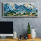 Blue Mountain Peaks I - Floater Framed Canvas Print