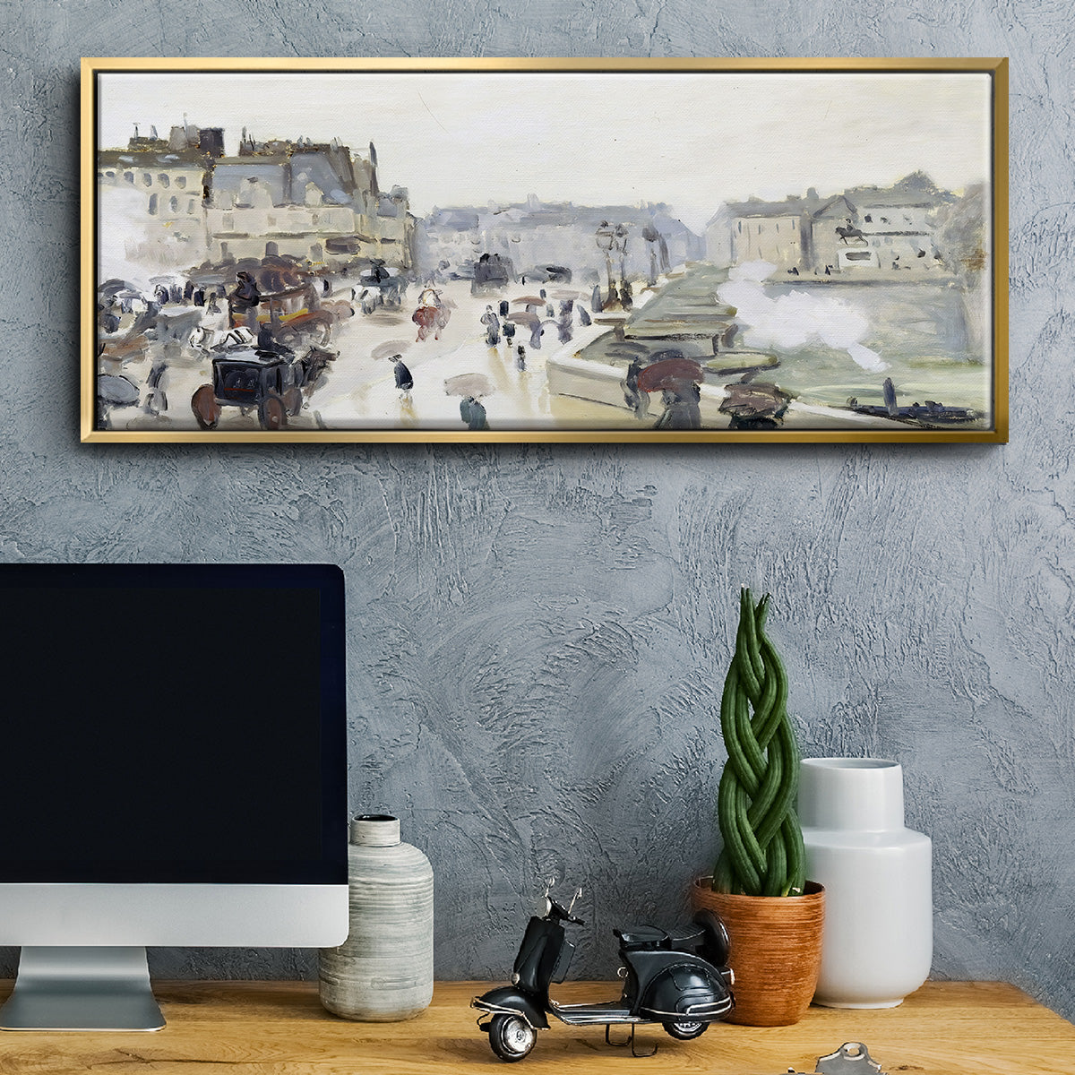 The Pont Neuf, 1872 - Floater Framed Canvas Print
