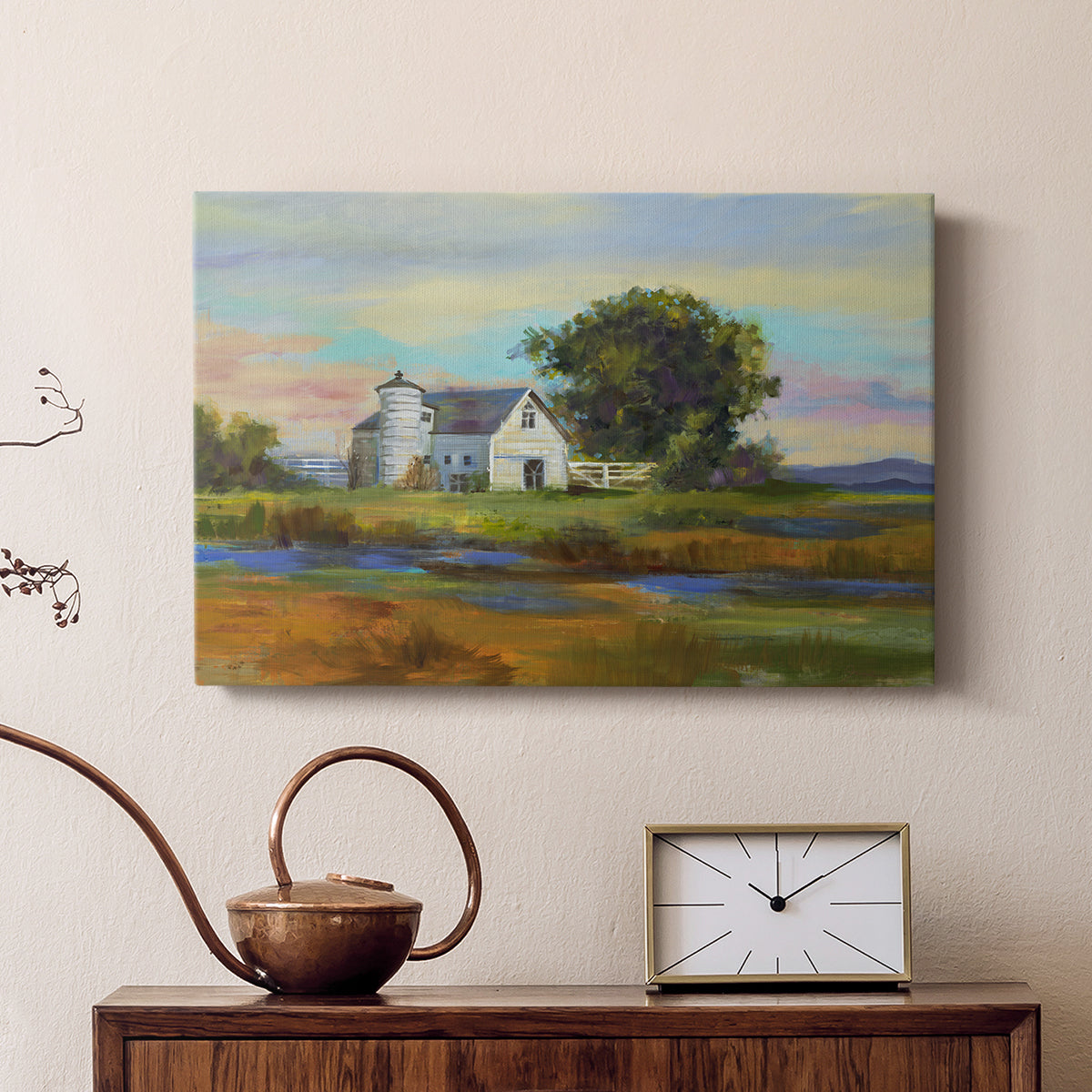 Down By The Barn - Canvas Art Print