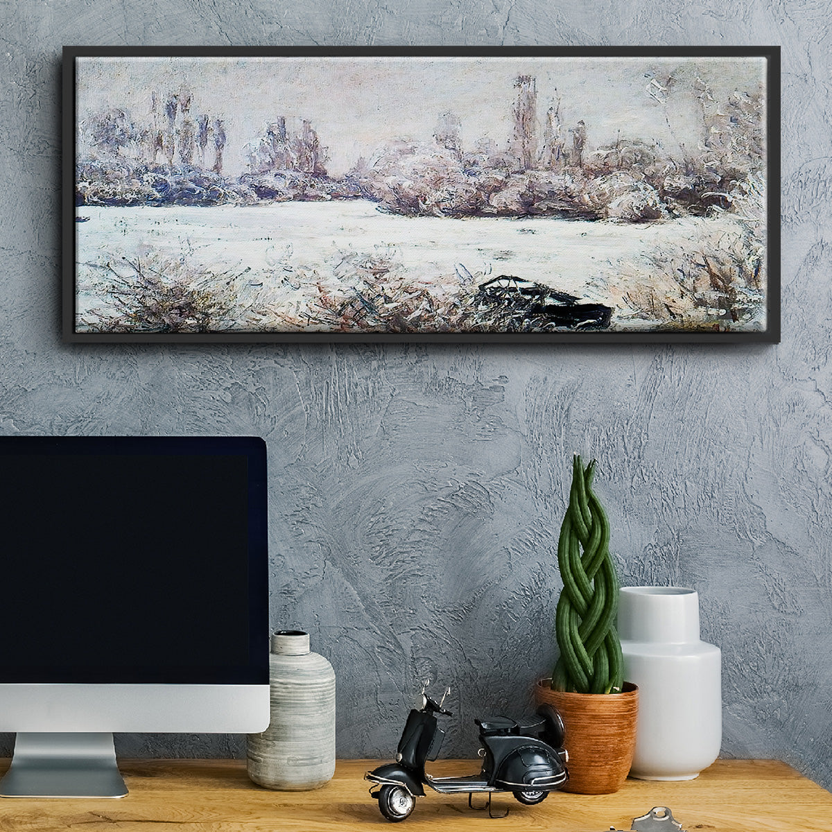 The Frost, 1880 - Floater Framed Canvas Print