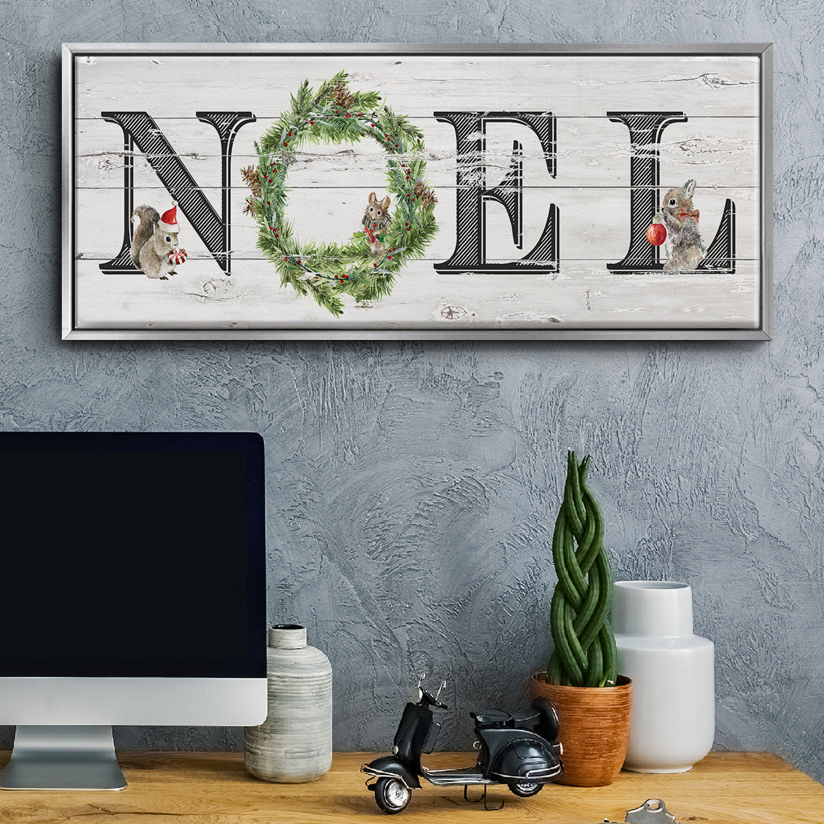 Farmhouse Noel - Floater Framed Canvas Print