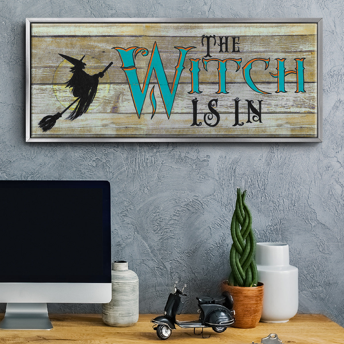 The Witch is in - Floater Framed Canvas Print