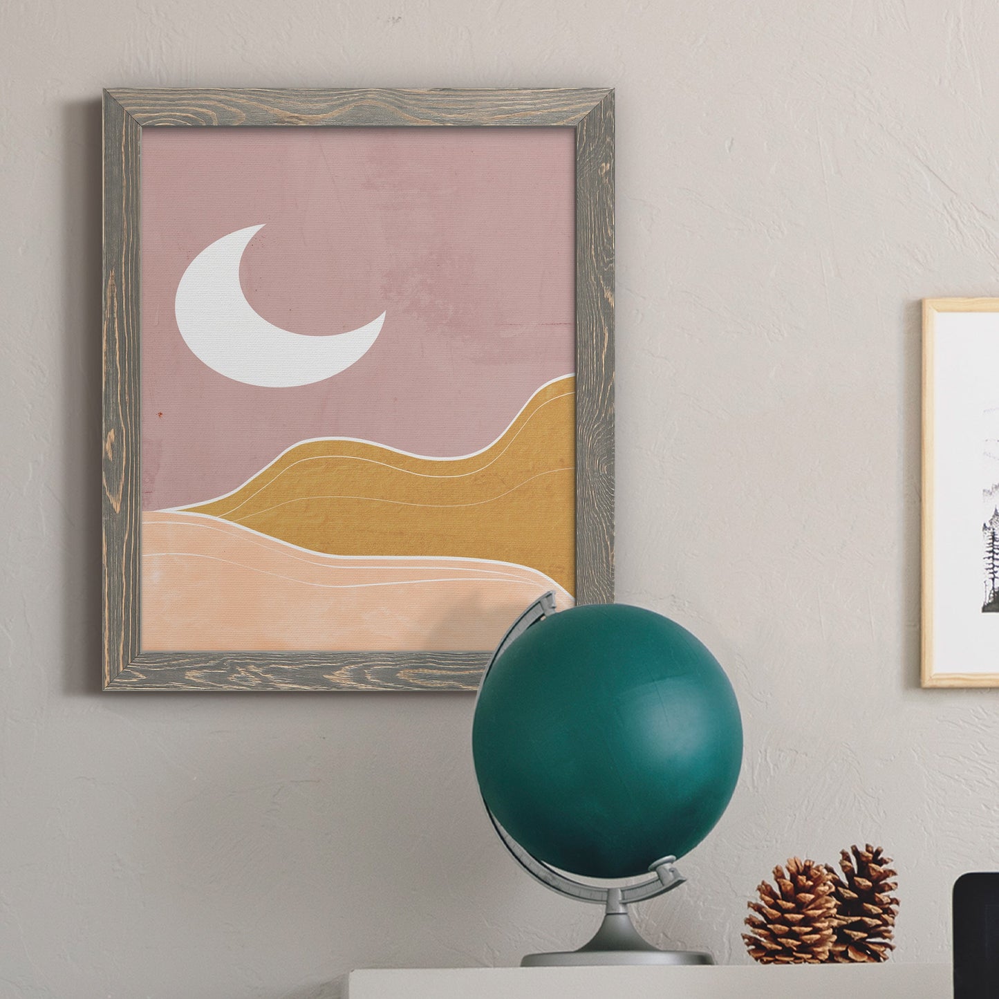 Sedona Moon - Barnwood Framed Canvas Print