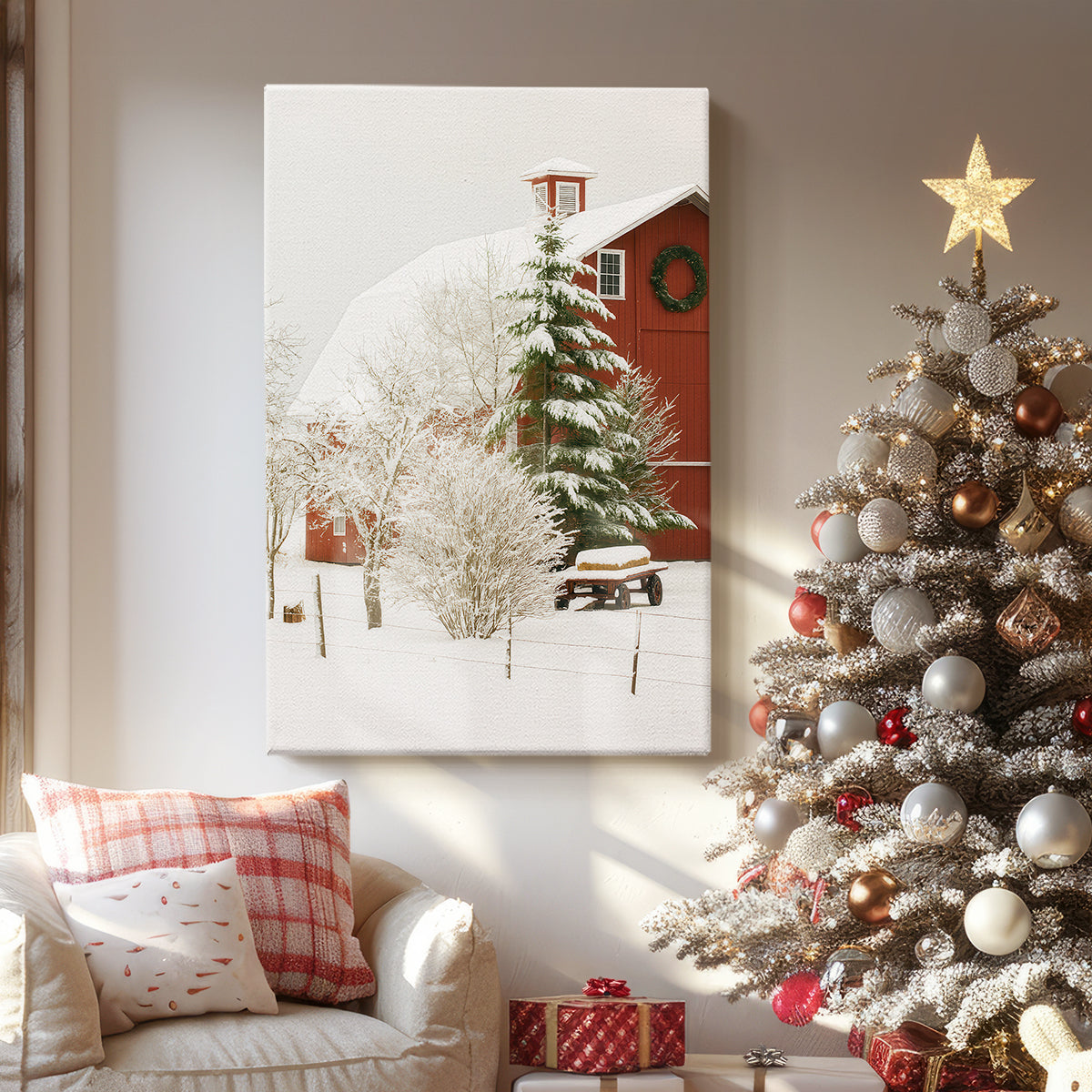 Silver Carol of Snow - Canvas Art Print