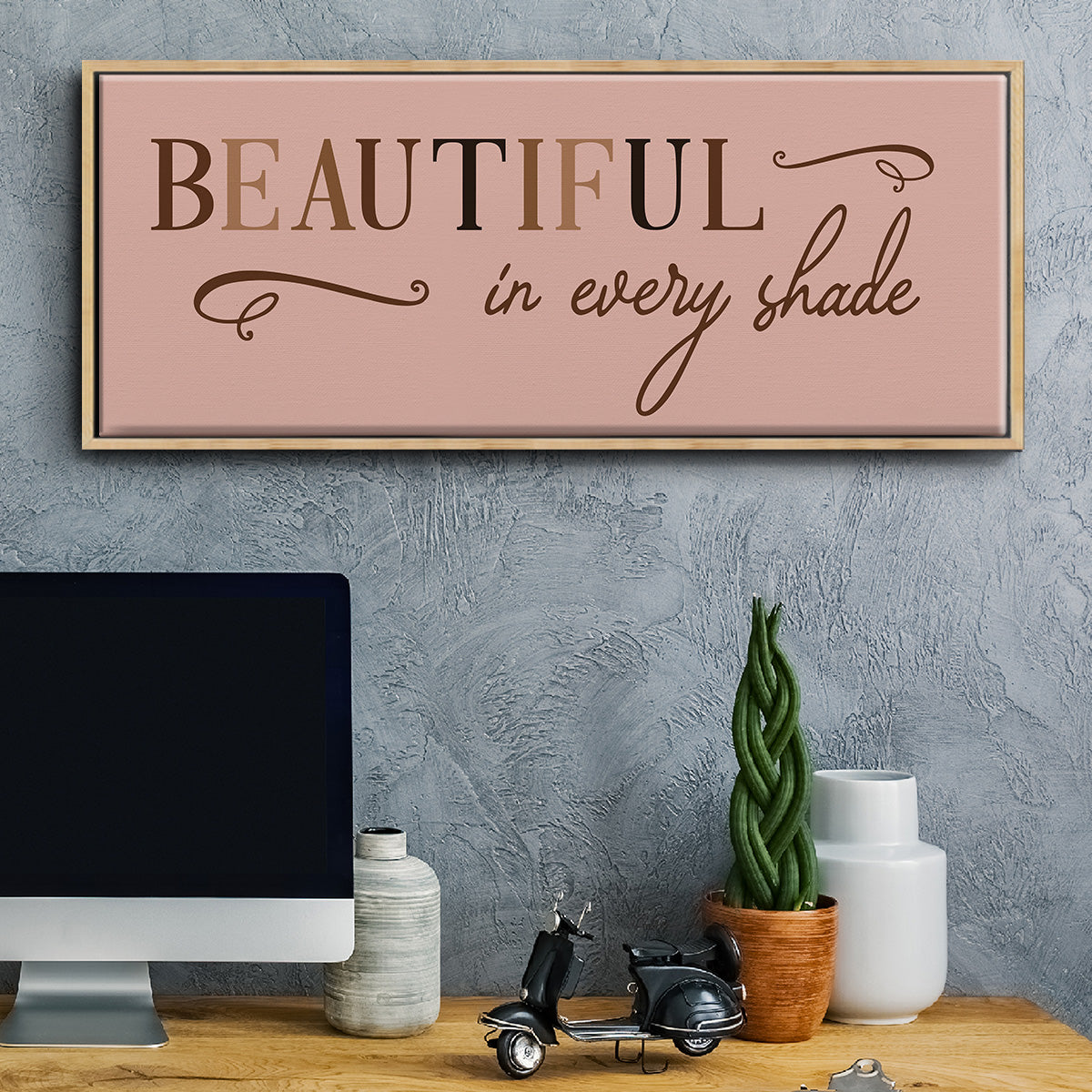 Every Shade - Floater Framed Canvas Print