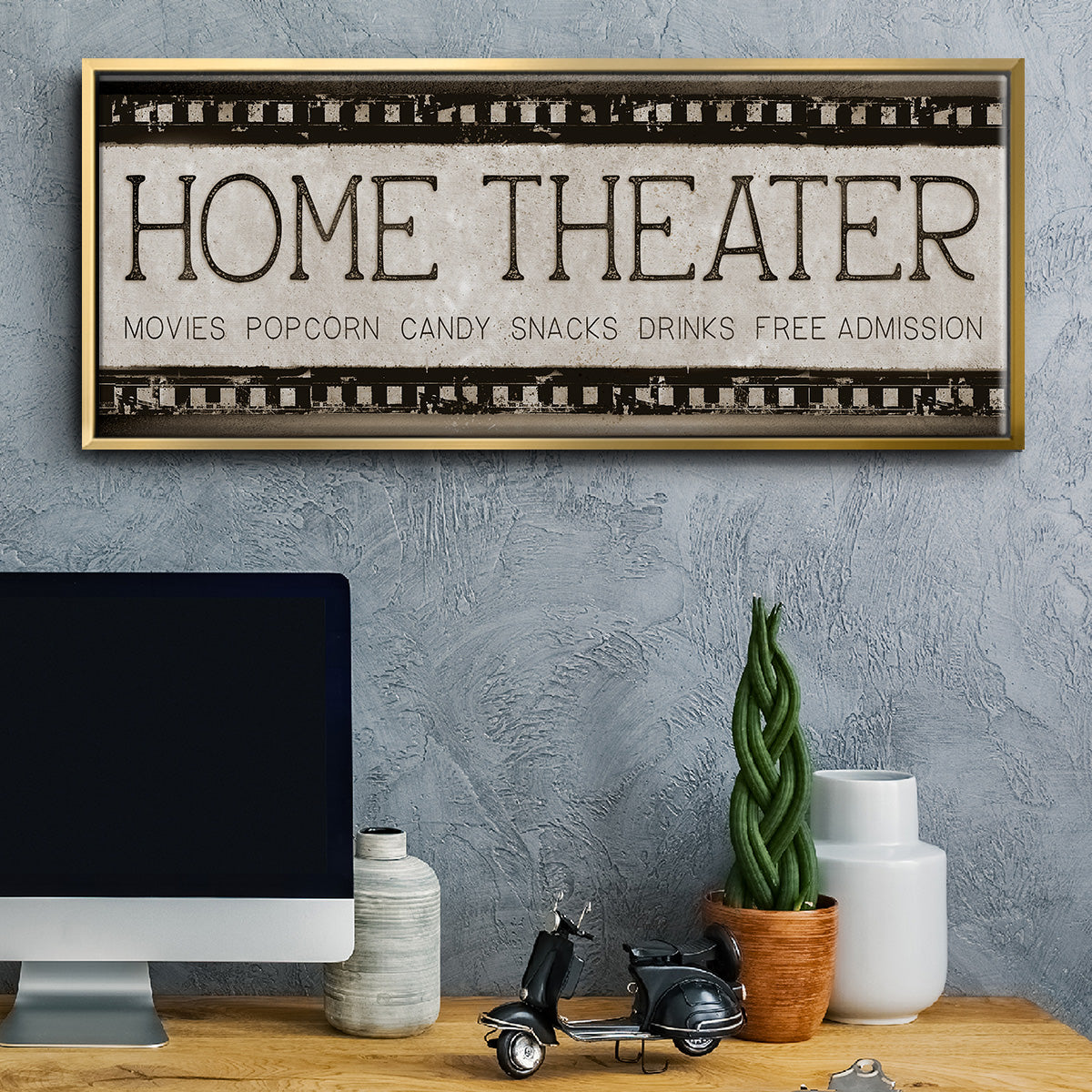 Home Theater - Floater Framed Canvas Print