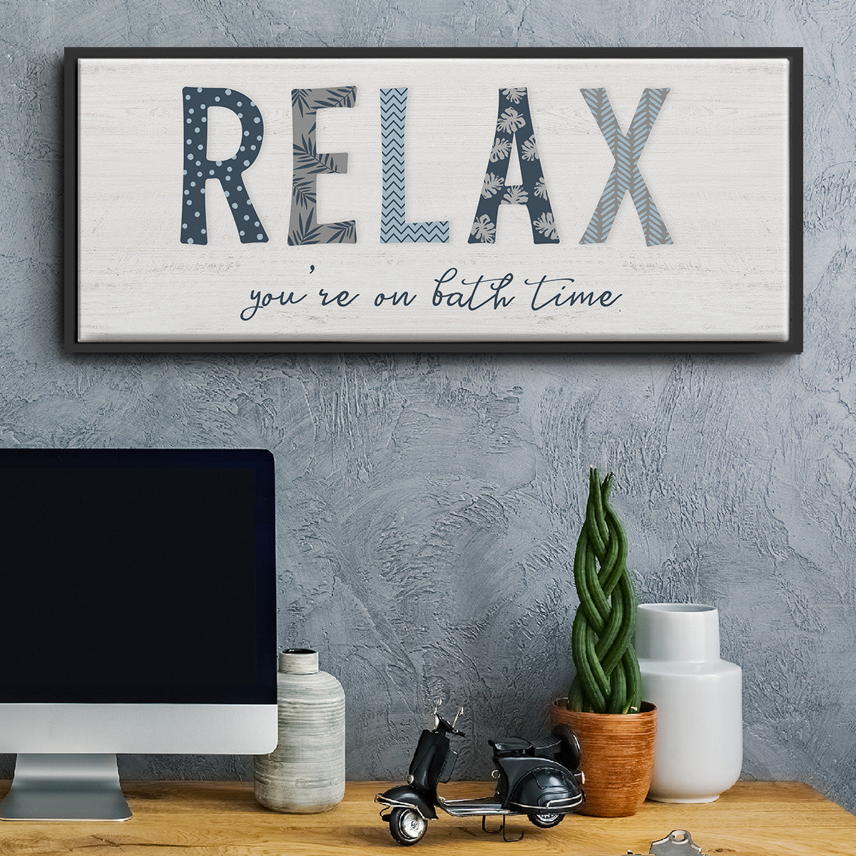 Relax - Floater Framed Canvas Print