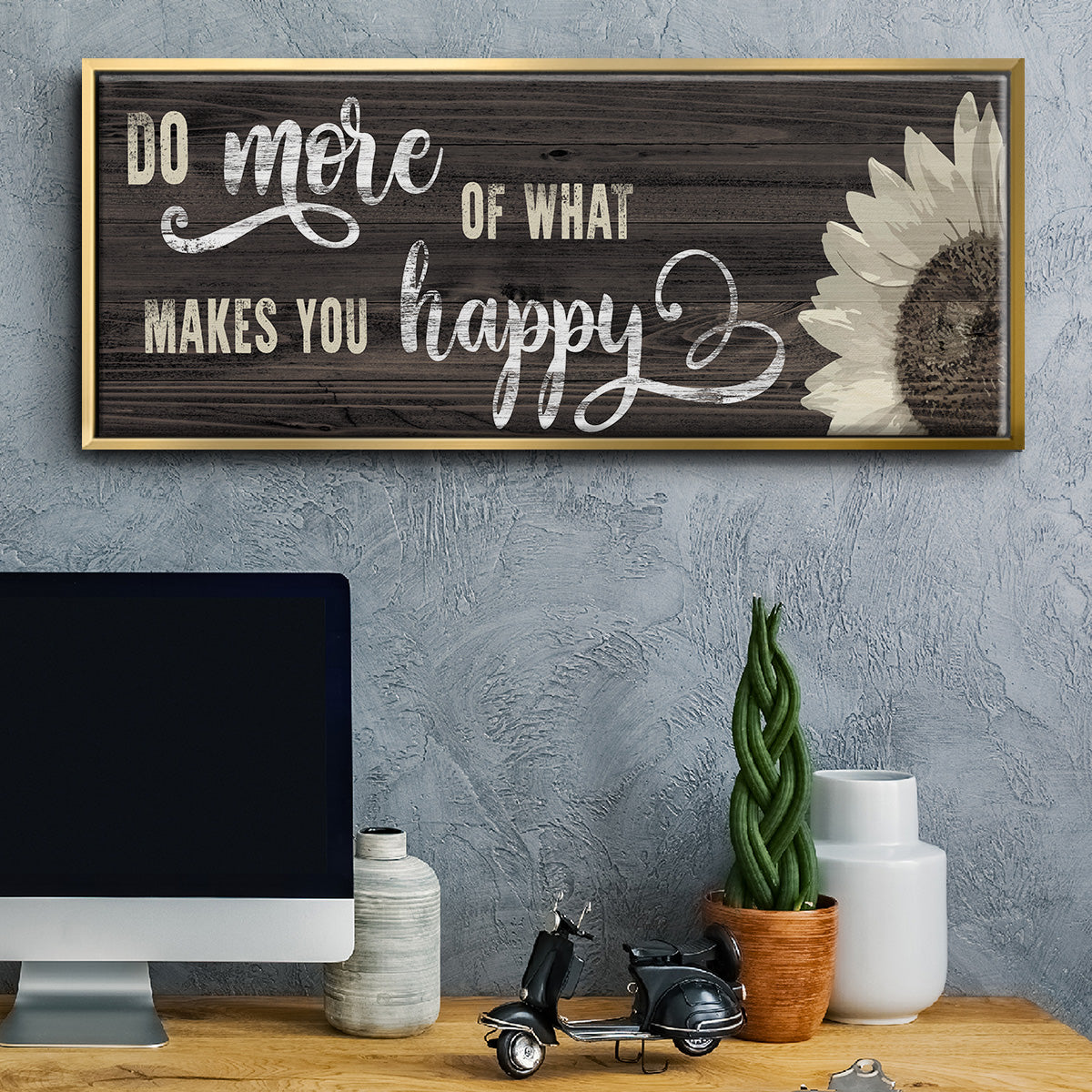 Makes You Happy - Floater Framed Canvas Print