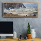 The Manneport, Étretat, Rough Sea, 1883 - Floater Framed Canvas Print