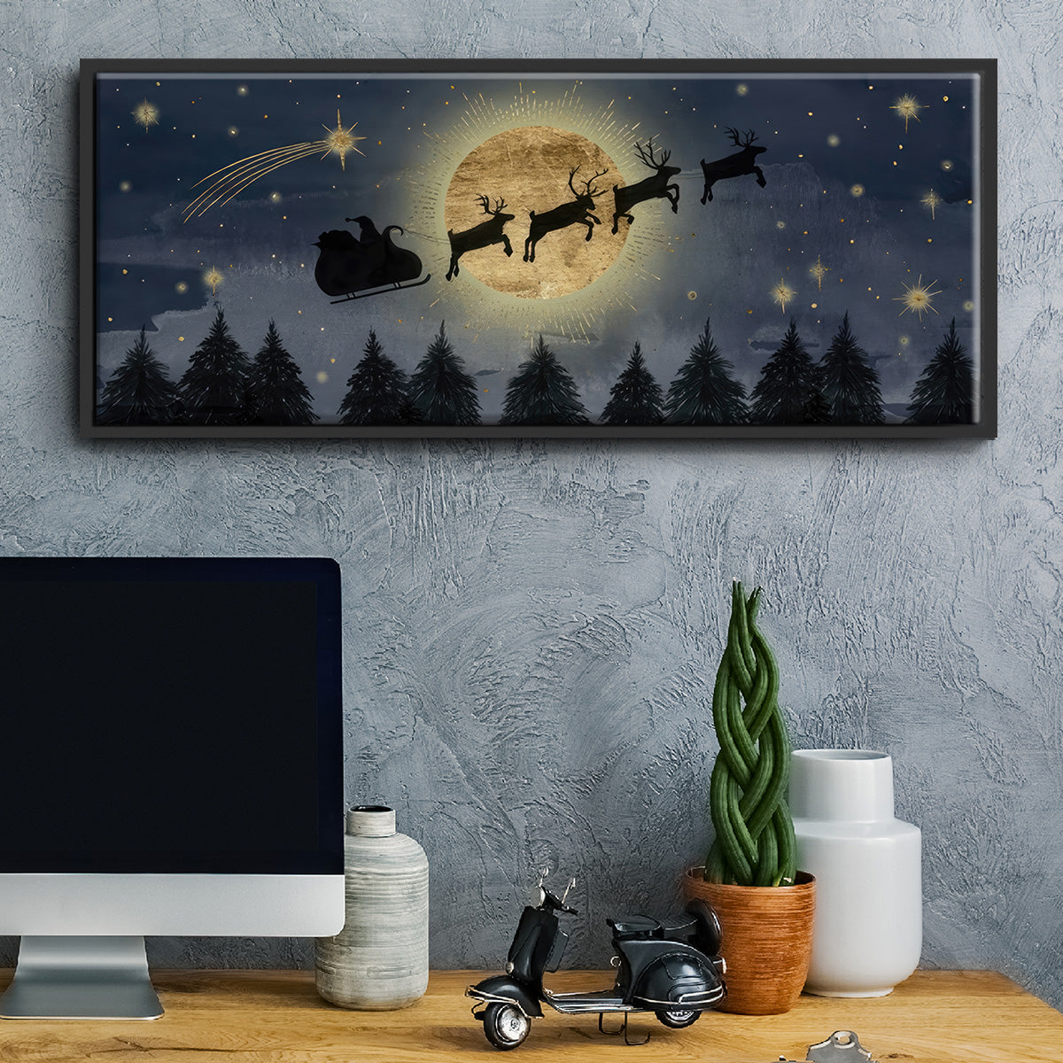 Celestial Christmas Collection D - Floater Framed Canvas Print