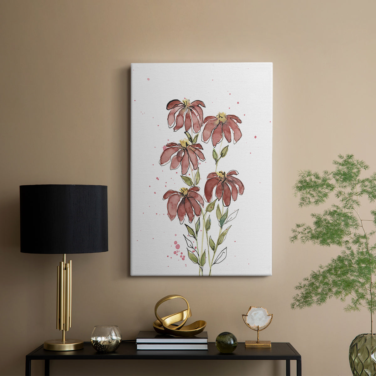 Watercolor Blooms II - Canvas Art Print