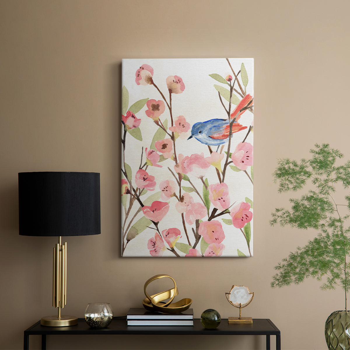 Cherry Blossom Perch II - Canvas Art Print