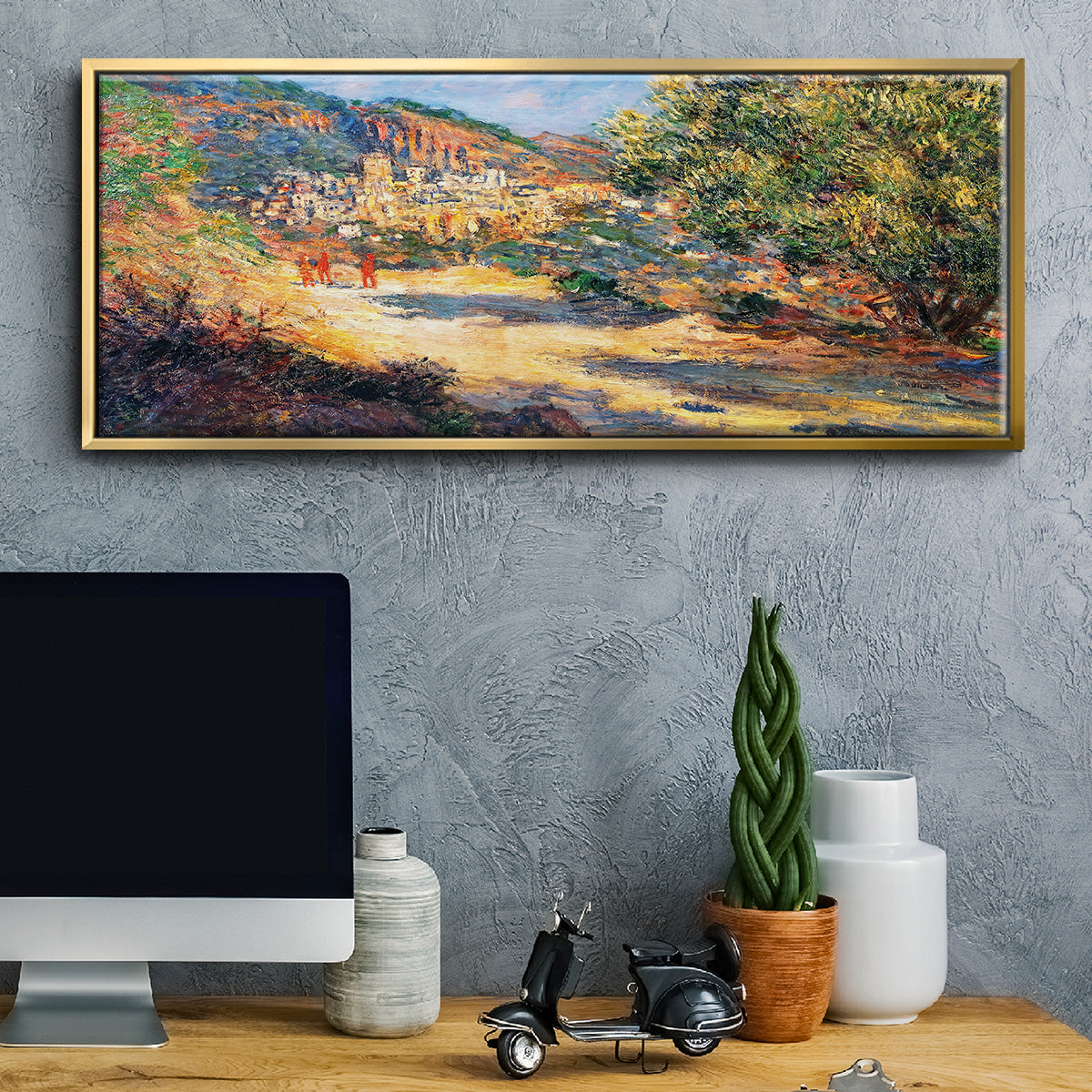 The Road to Monte Carlo, 1883 - Floater Framed Canvas Print