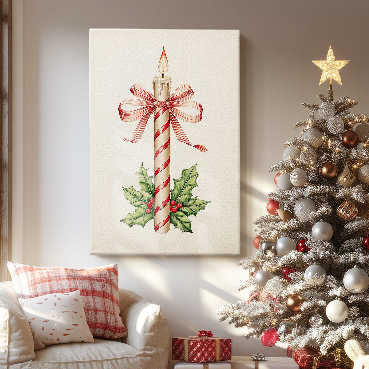 Gilded Nativity Square - Canvas Art Print