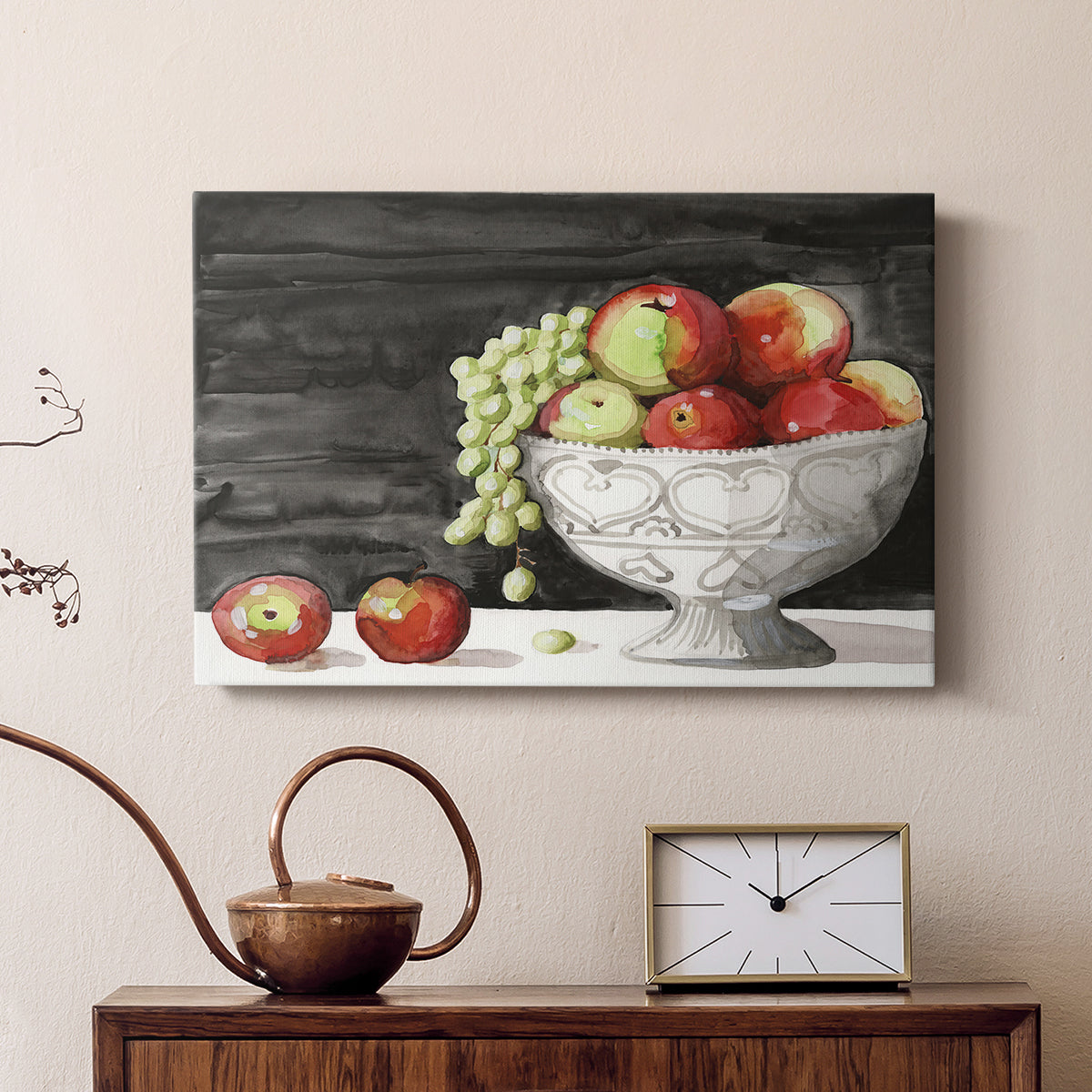 Watercolor Fruit Bowl I - Canvas Art Print