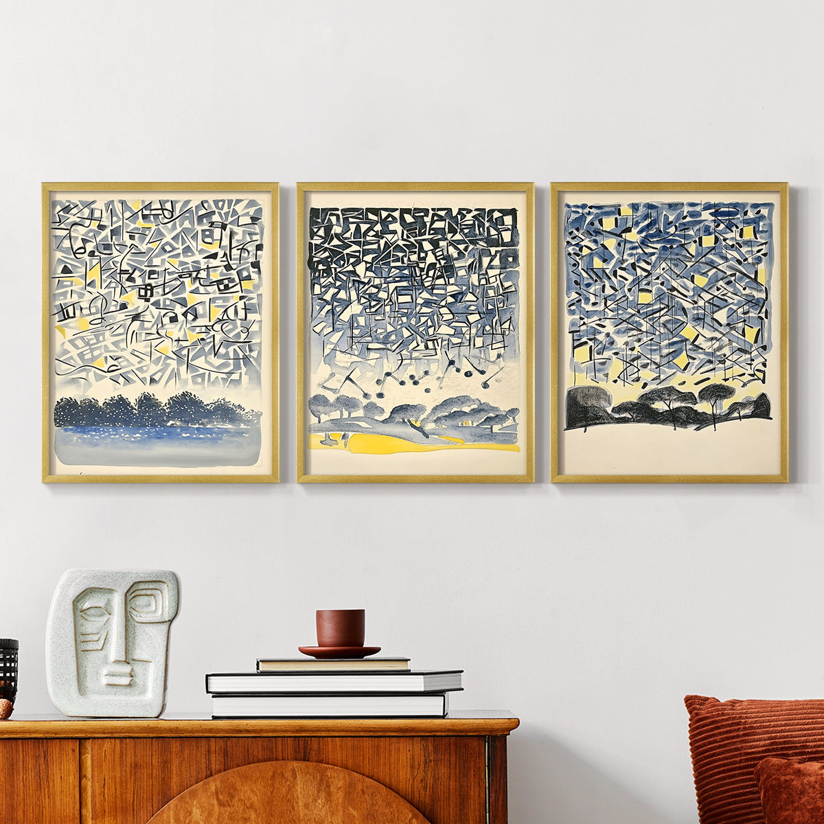 Abstract Series CXCII - Restickable Framed Art Set