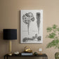 Black & White Protea on Linen I - Canvas Art Print