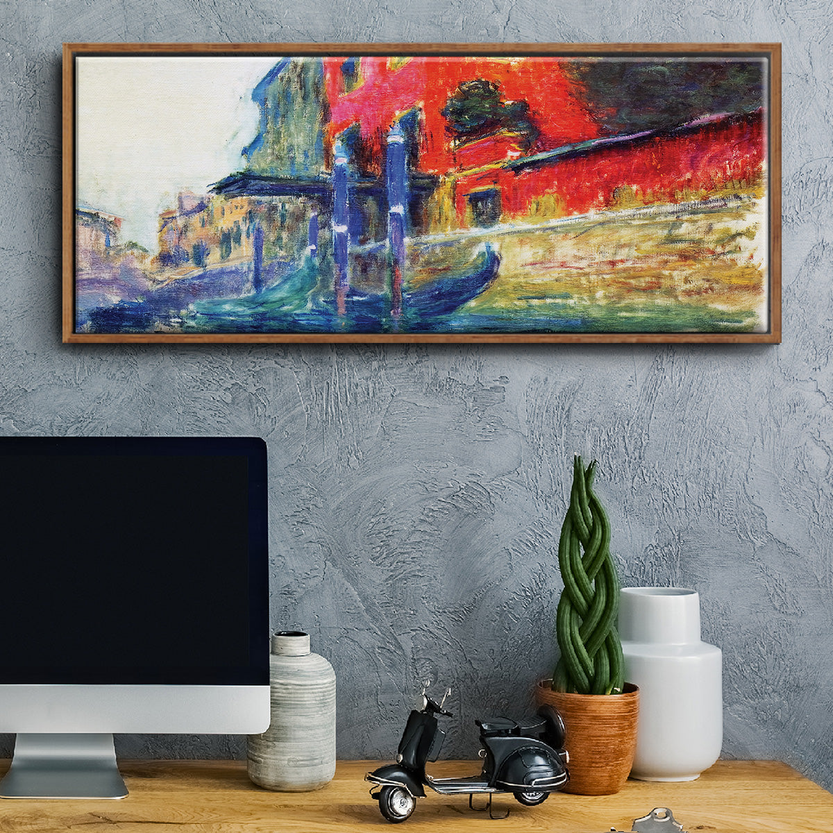 The Red House, 1908 - Floater Framed Canvas Print