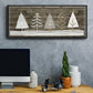 Wooded White Christmas Collection D - Floater Framed Canvas Print