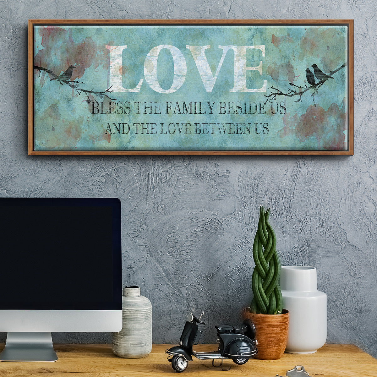 Love Between Us - Floater Framed Canvas Print