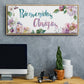 Bienvenidos Amigos - Floater Framed Canvas Print