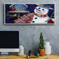 Snow Friends - Floater Framed Canvas Print