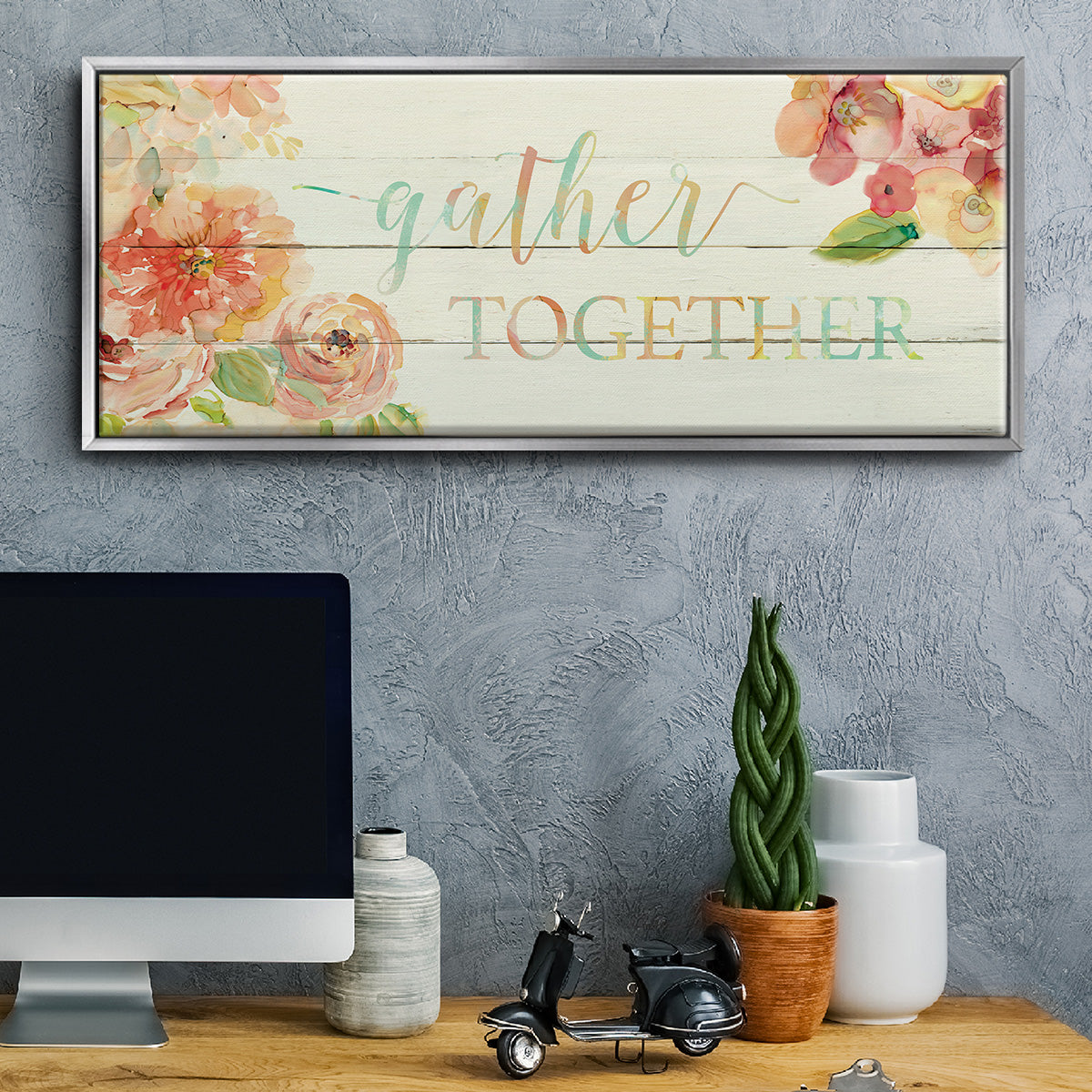Gather Together - Floater Framed Canvas Print