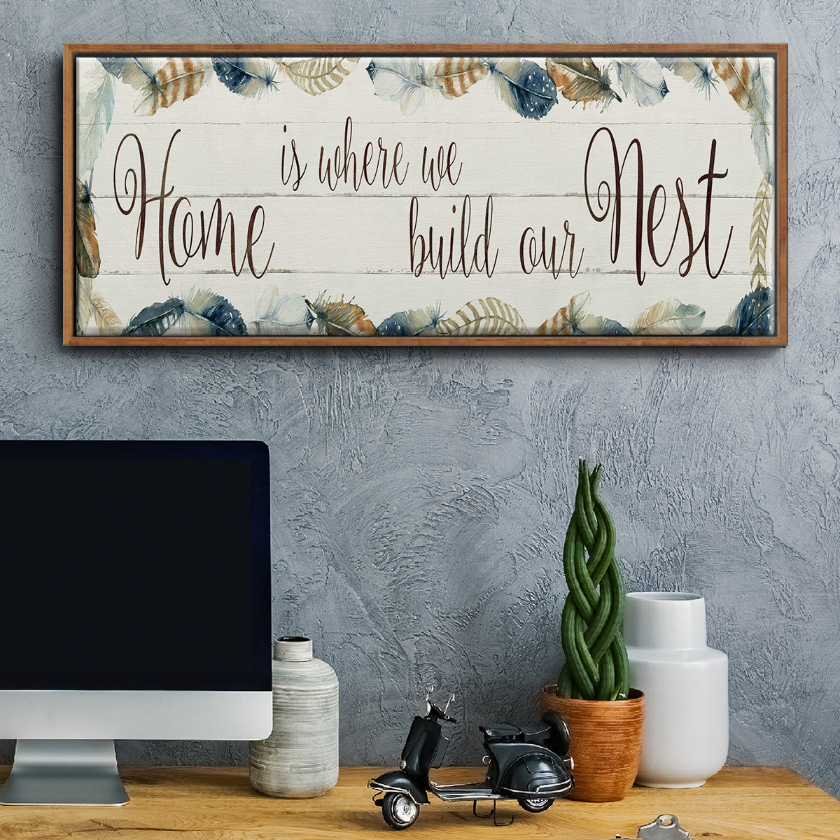 Home Nest - Floater Framed Canvas Print