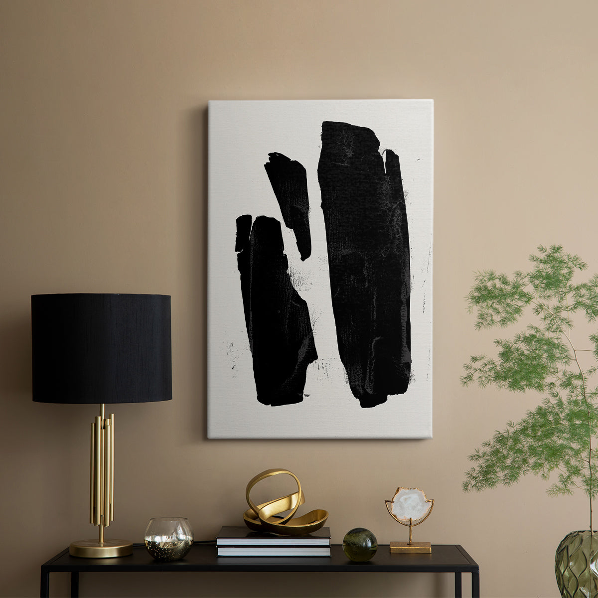Triple Block Print II - Canvas Art Print