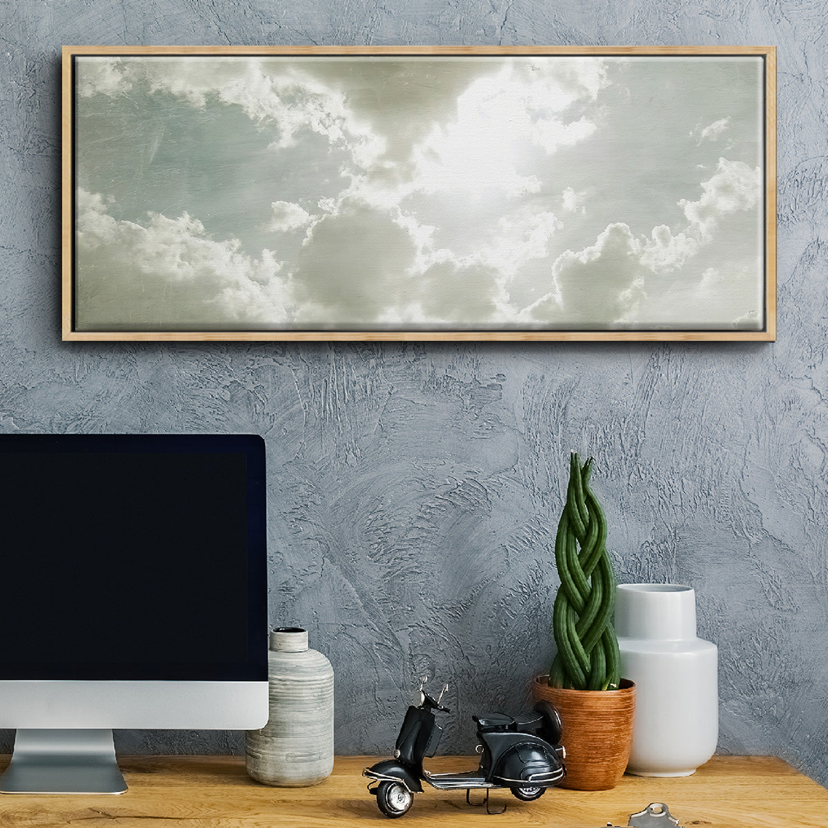 Sky Scrapers II - Floater Framed Canvas Print
