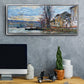 The Seine at Lavacourt, Winter, 1879 - Floater Framed Canvas Print