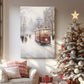Frostlit Dawn Hearth - Canvas Art Print