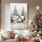 Cottage of Frostlit Whisper - Canvas Art Print