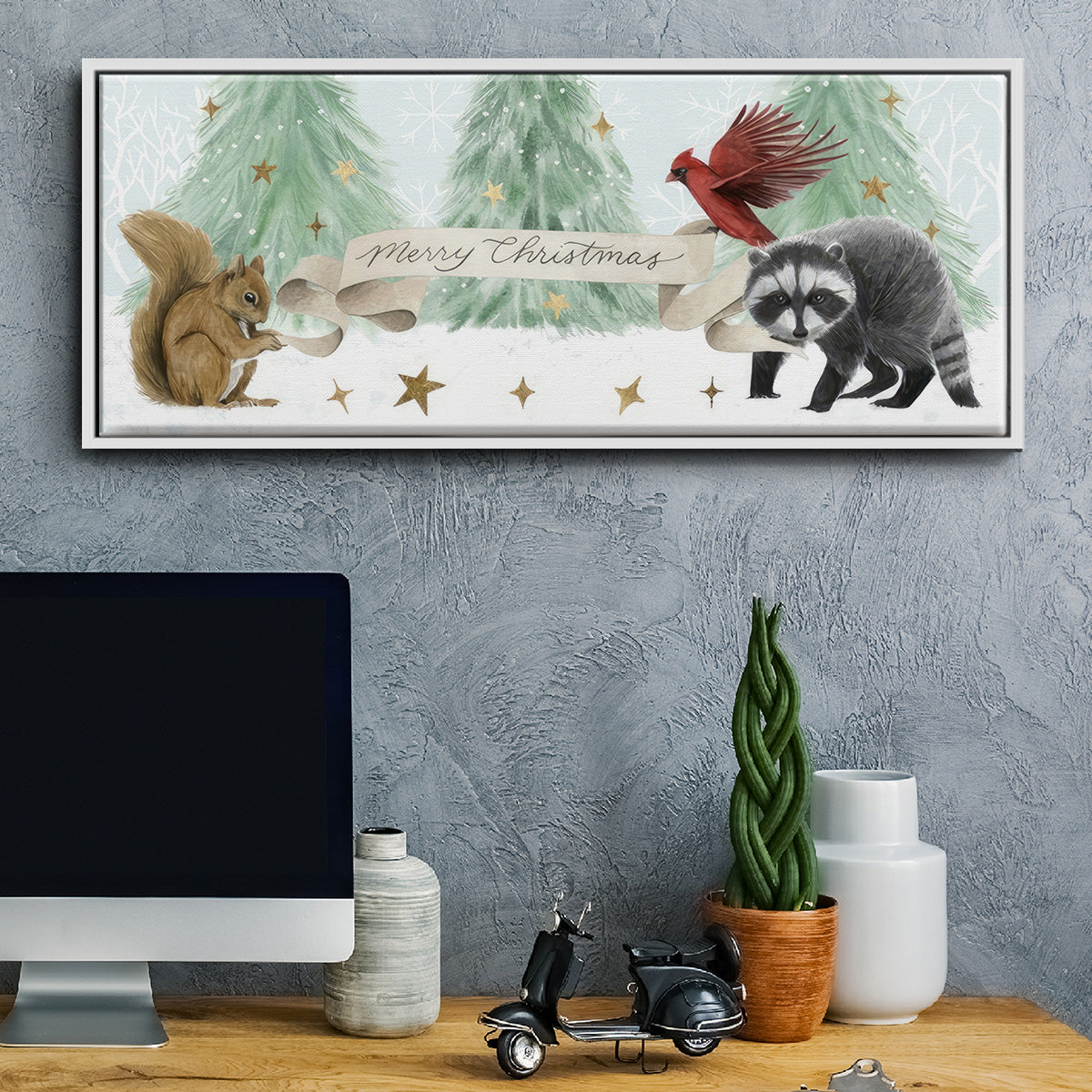 Christmas in the Forest Collection D - Floater Framed Canvas Print
