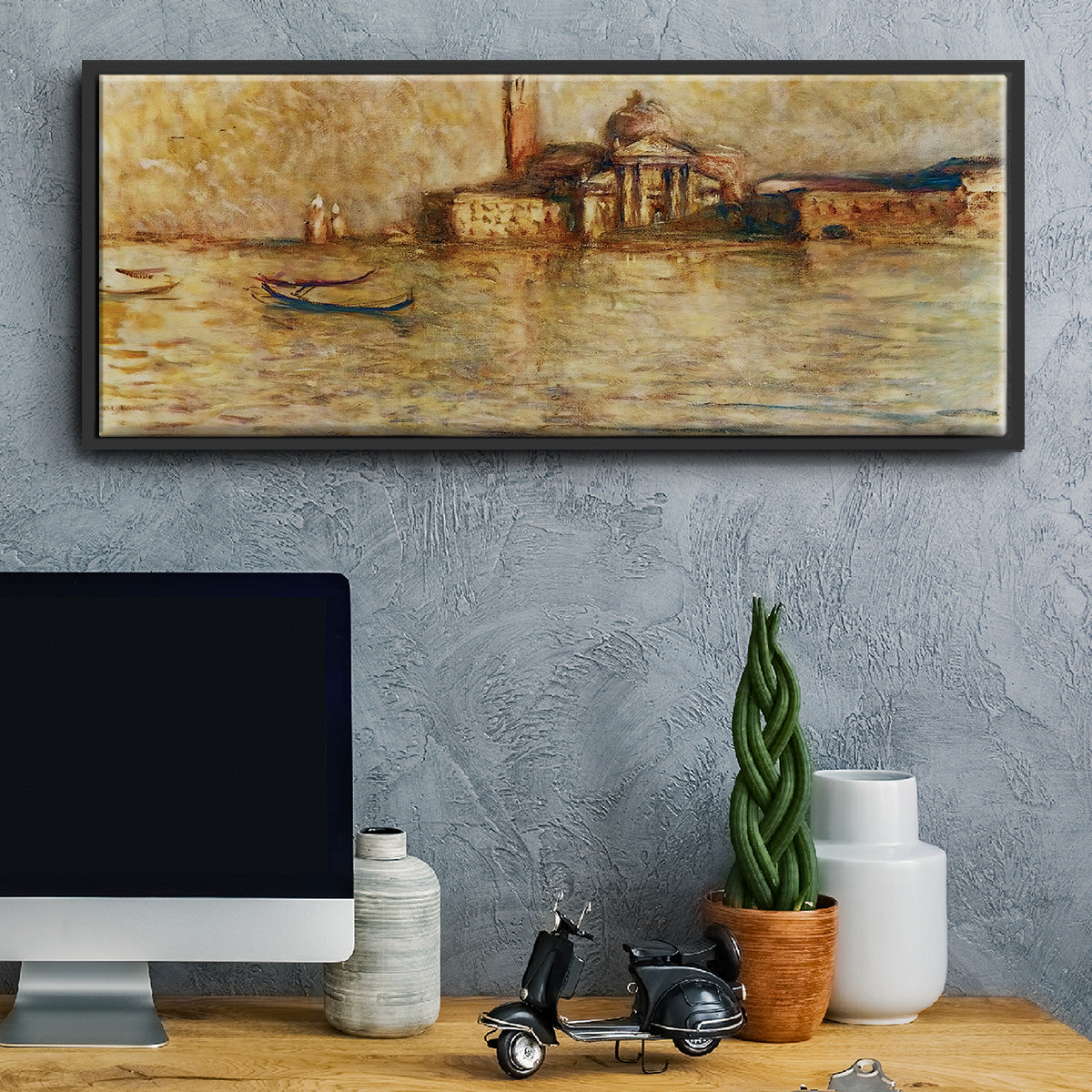 Venice, San Giorgio Maggiore, 1908 - Floater Framed Canvas Print