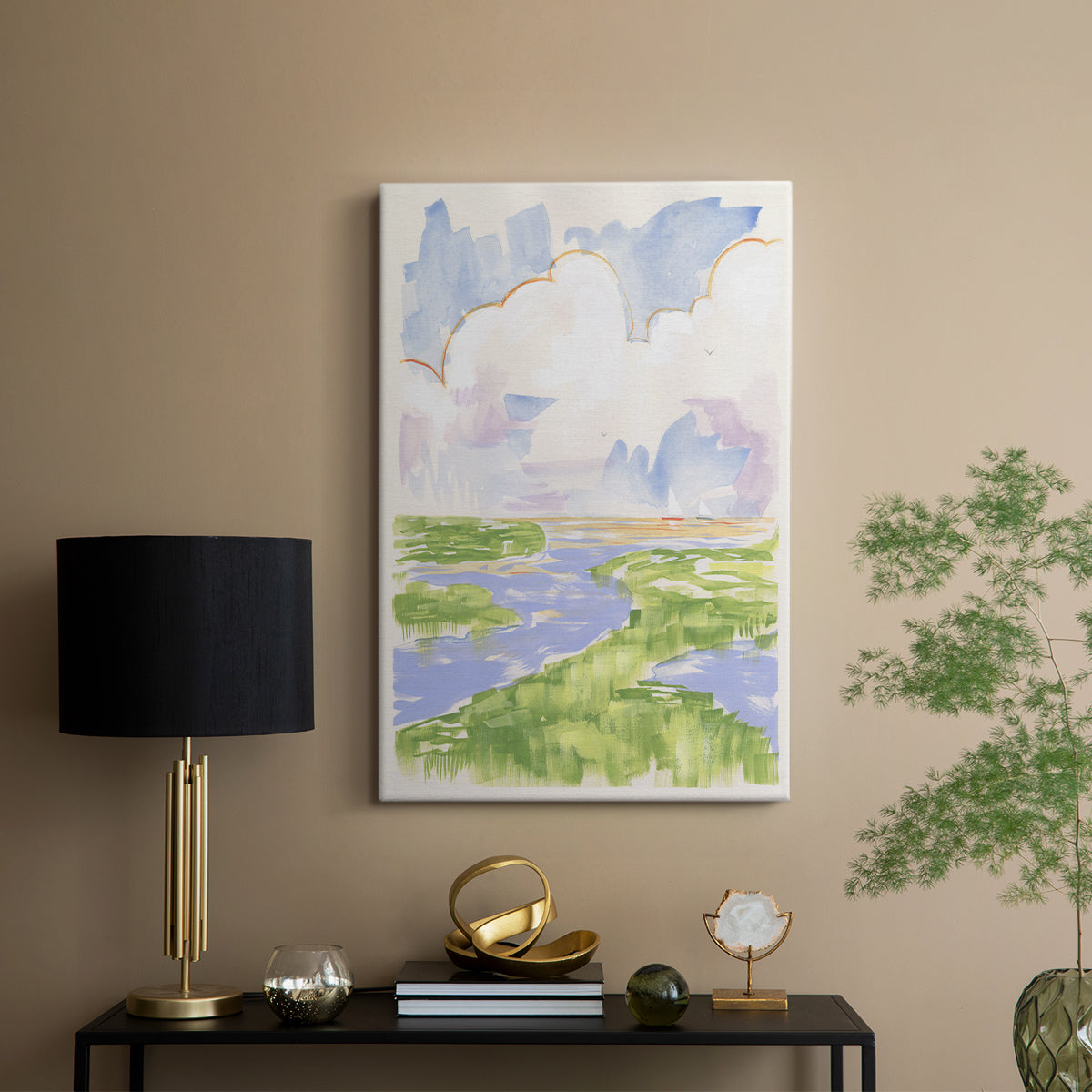 Low Country River Vista II - Canvas Art Print