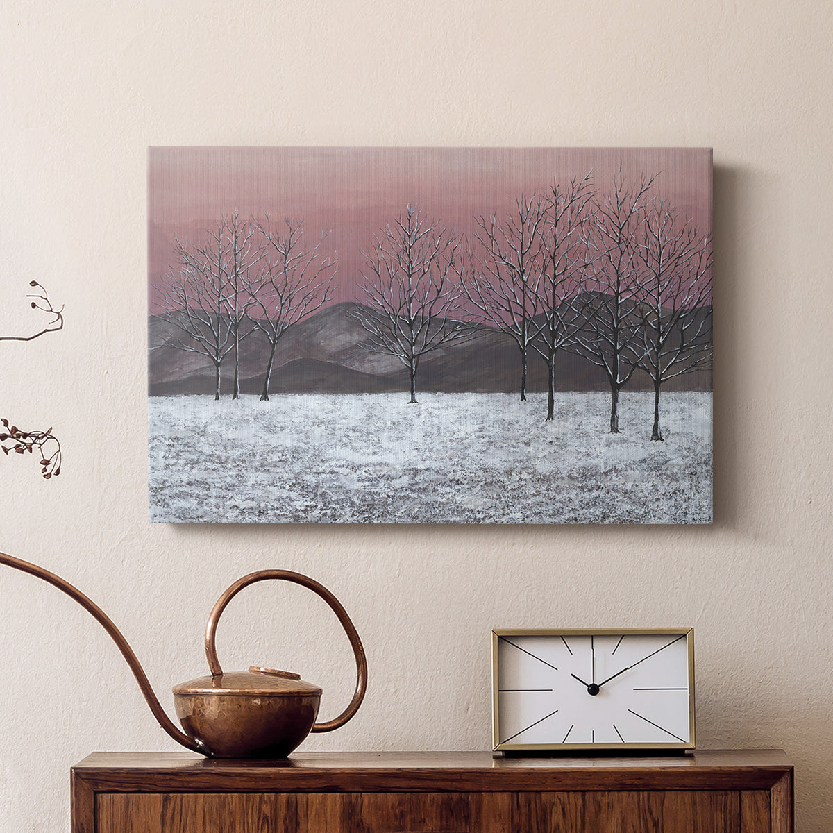 Sunset Snowfall II - Canvas Art Print
