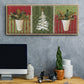 Holiday Greenery - Floater Framed Canvas Print