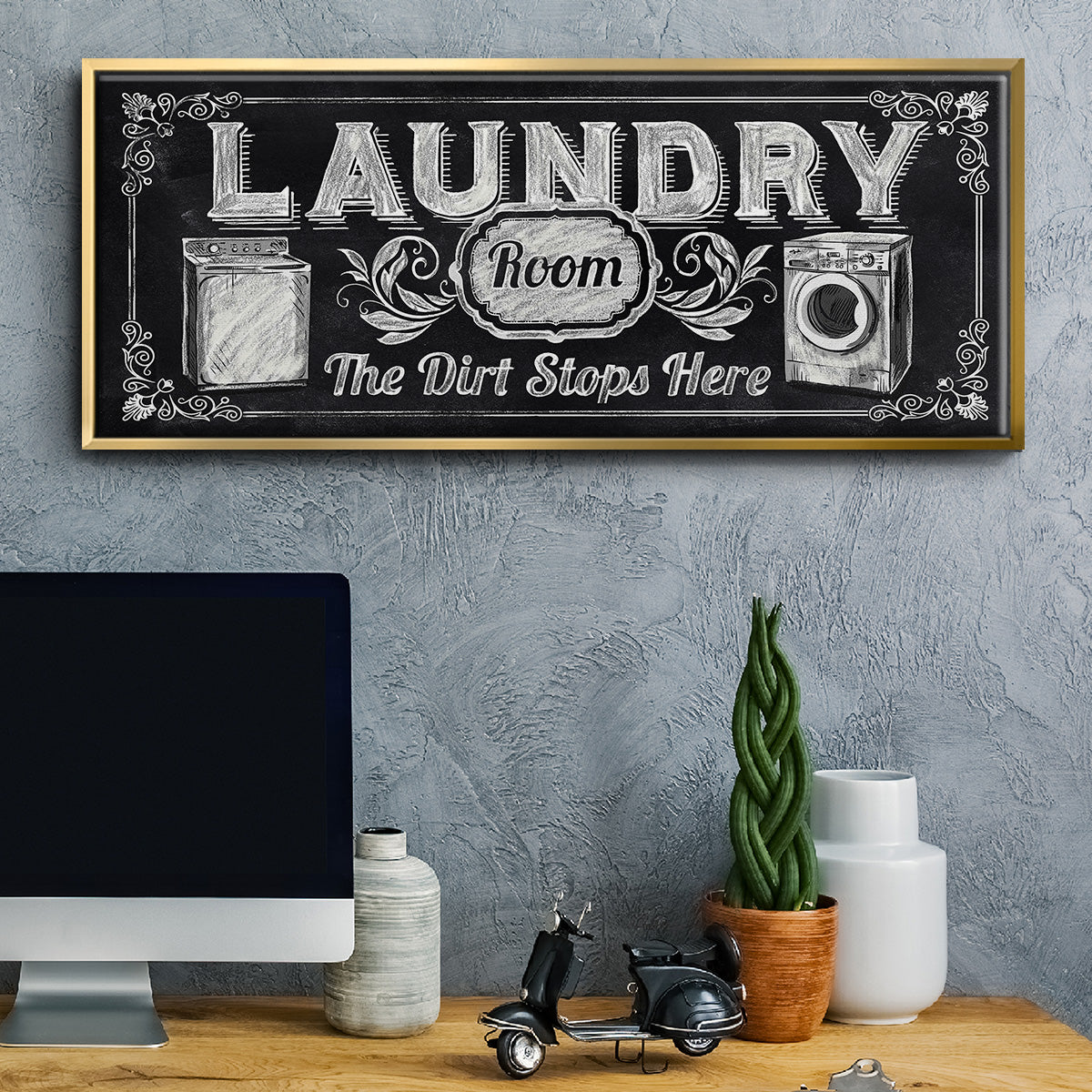 Dirt Stops Here - Floater Framed Canvas Print