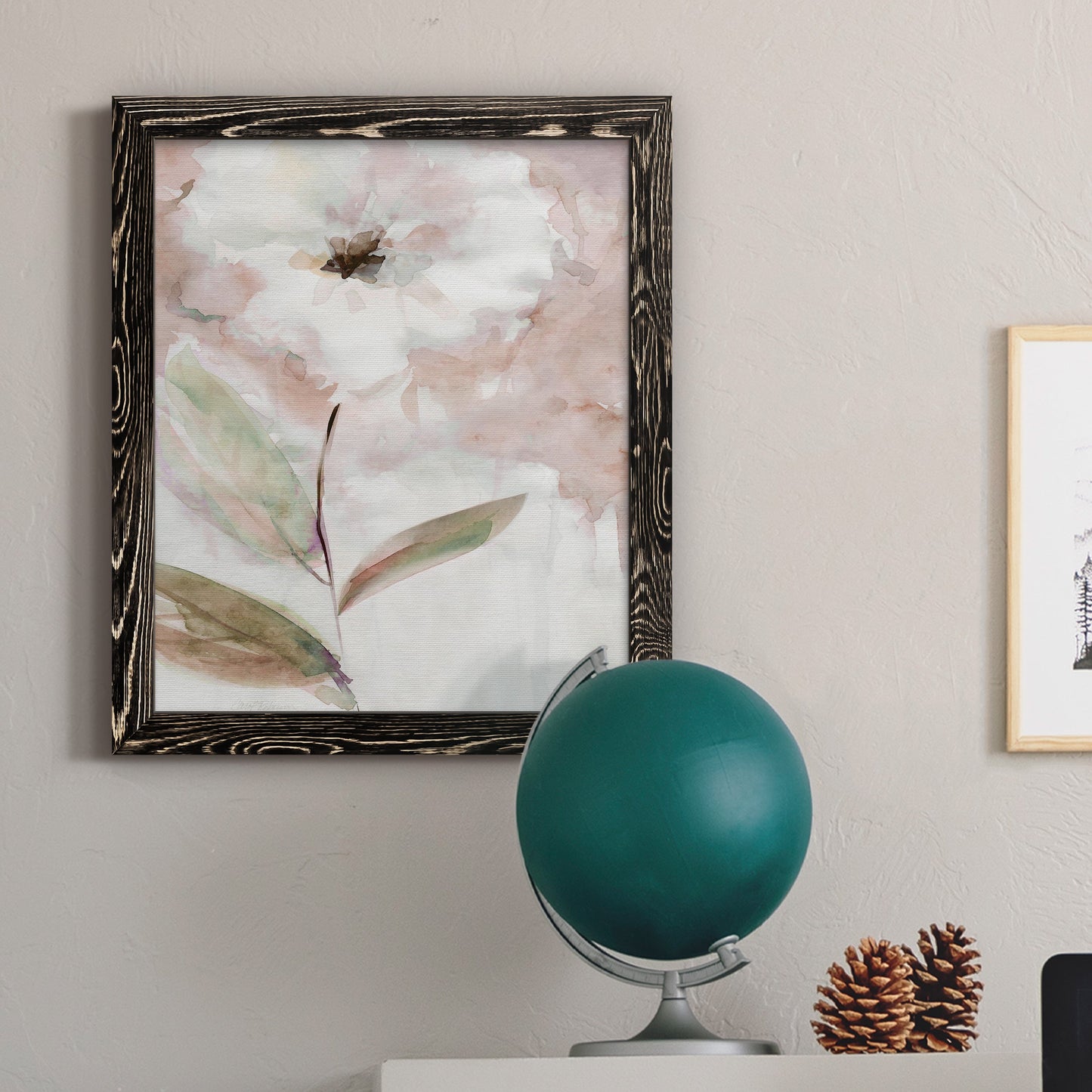 Summer Bloom I - Barnwood Framed Canvas Print