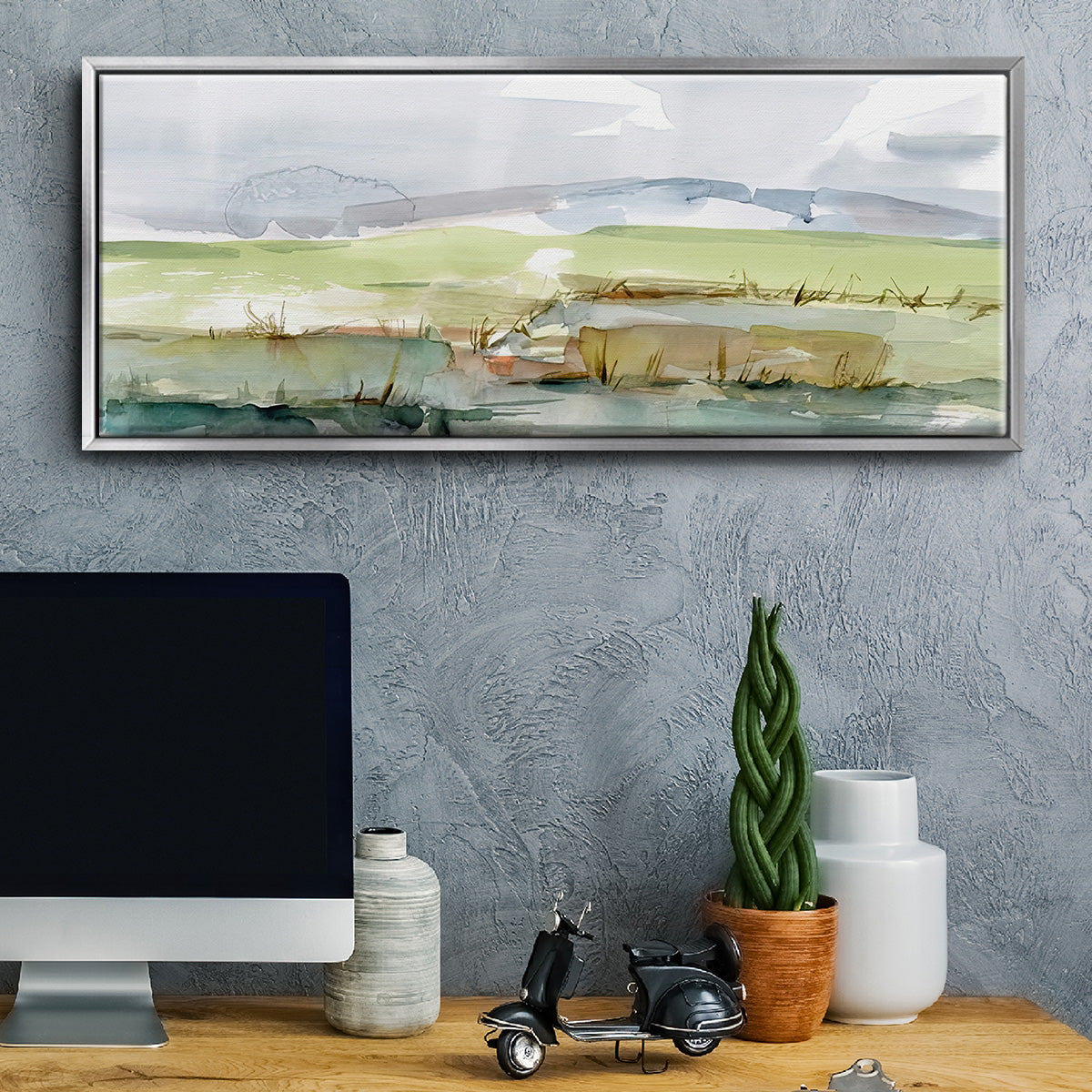 Pastel Inlet I - Floater Framed Canvas Print